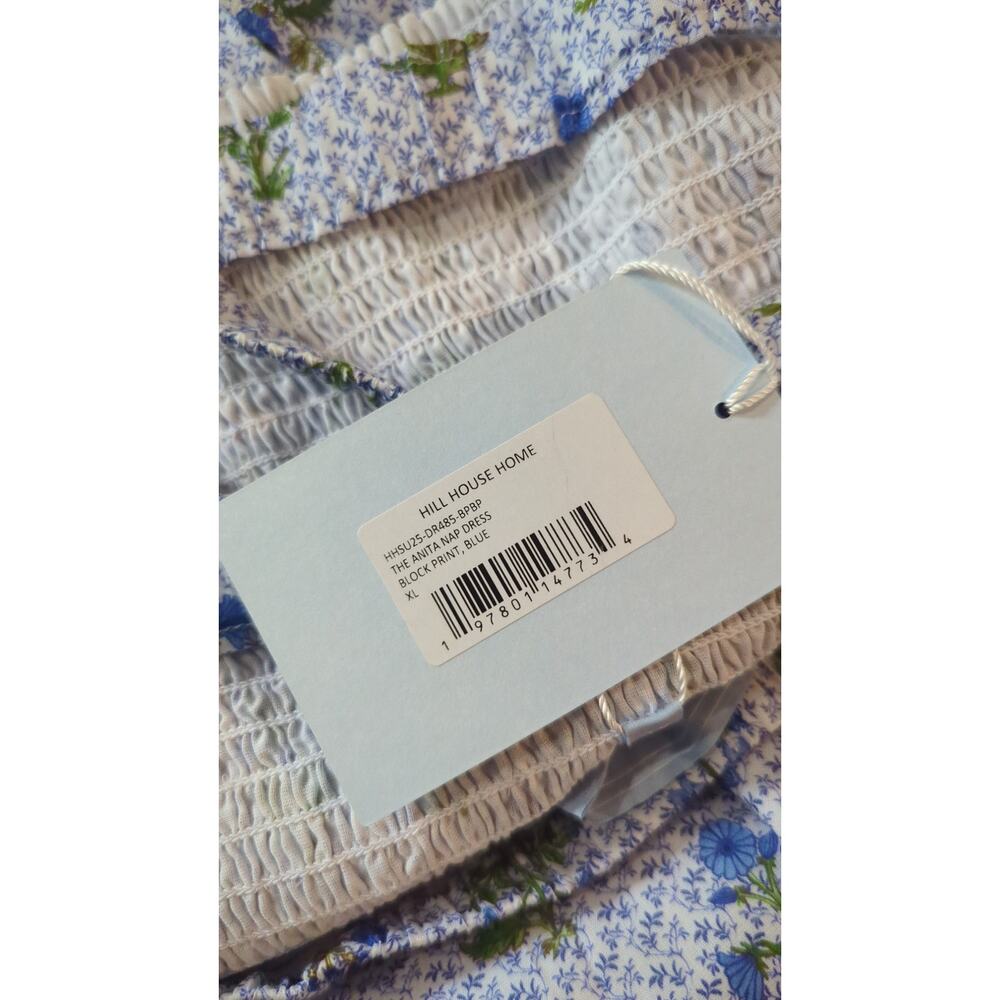 Hill House The Anita Nap Dress Blue Floral NWT - Picture 3 of 9
